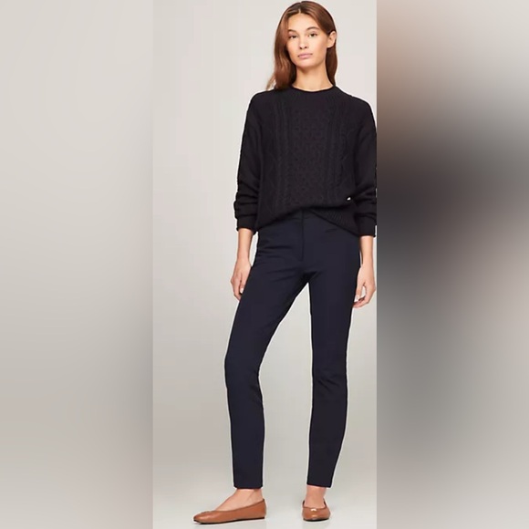 🆕 Tommy Hilfiger Crewneck Fisherman Sweater. Size XL. Navy. New with Tags. - Picture 2 of 7